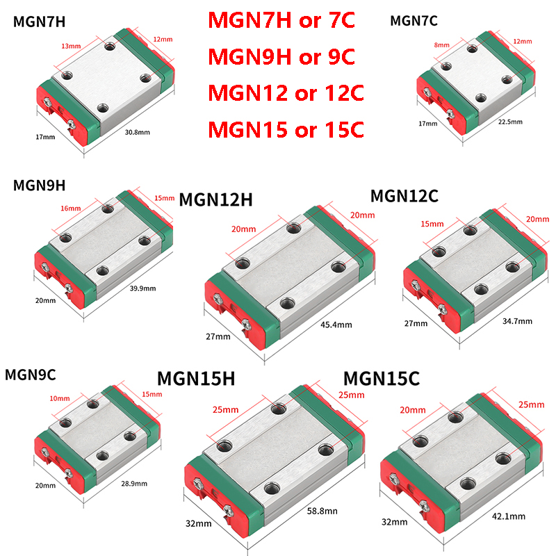 2PCS MGN7C MGN7H MGN9C MGN9H M - Linear Rail Mgn12H Set recensione e prezzo